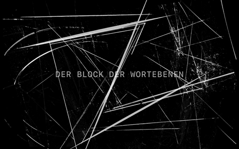 A sequence of screen designs by Erik Adigard, Madxs, for the re-staging by Chris Salter of Khlebnikov's 1922 Zangezi in Weimar and Munich.