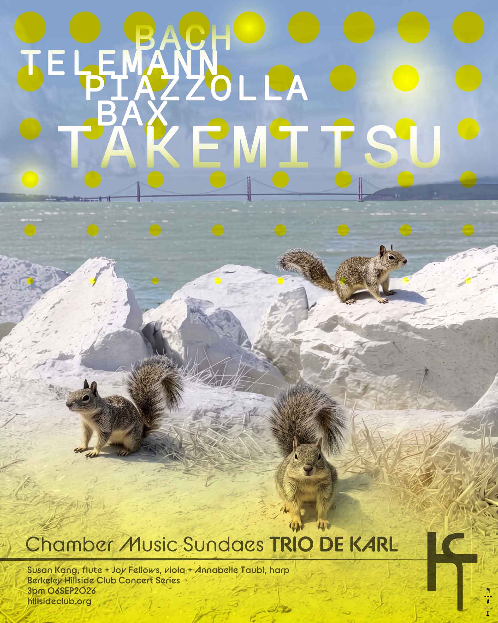 A poster for Trio De Karl by Erik Adigard and Patricia McShane, Madxs
